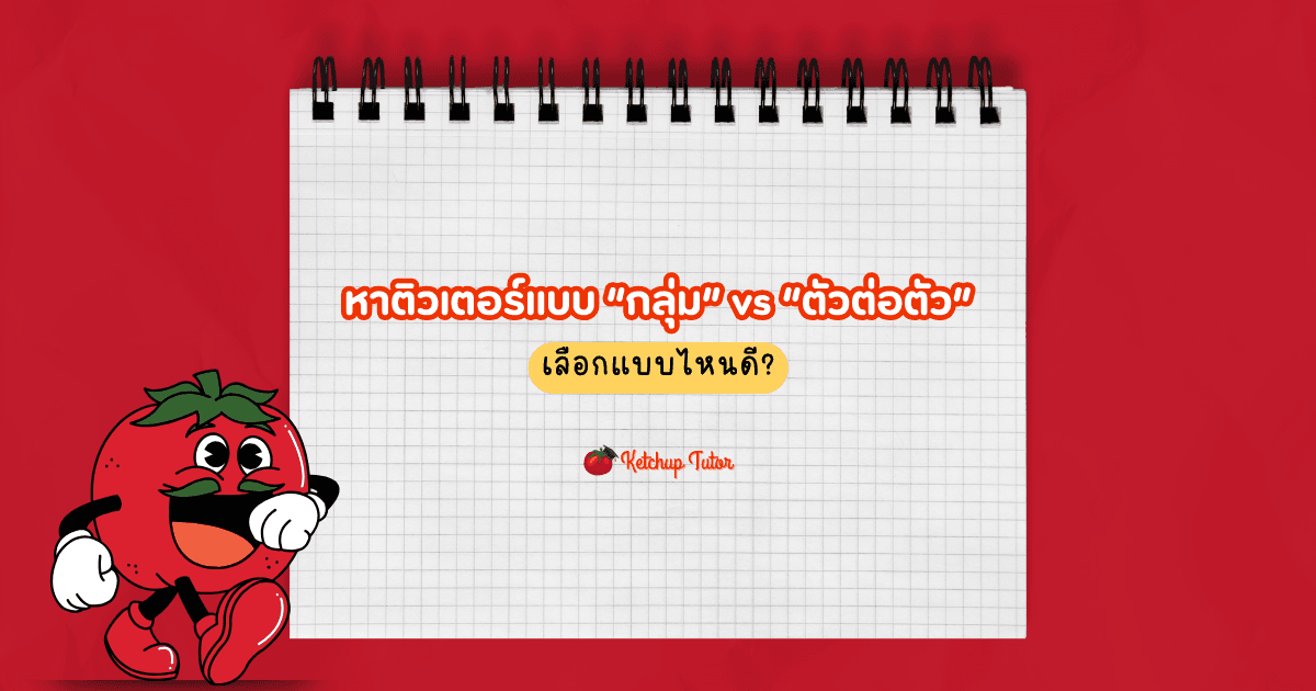 หาติวเตอร์แบบ “กลุ่ม” vs “ตัวต่อตัว” เลือกแบบไหนดี? - ketchuptutor.co